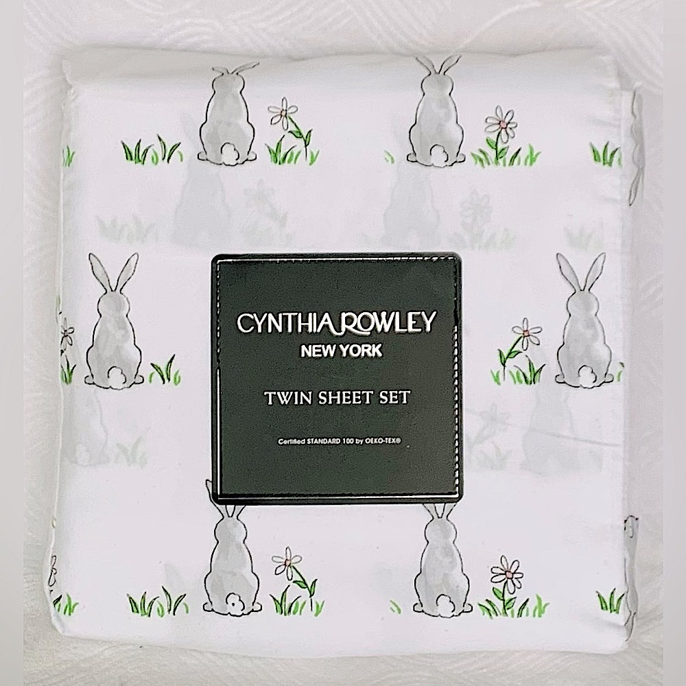 Cynthia Rowley Easter Bunny Sheet Set - Twin